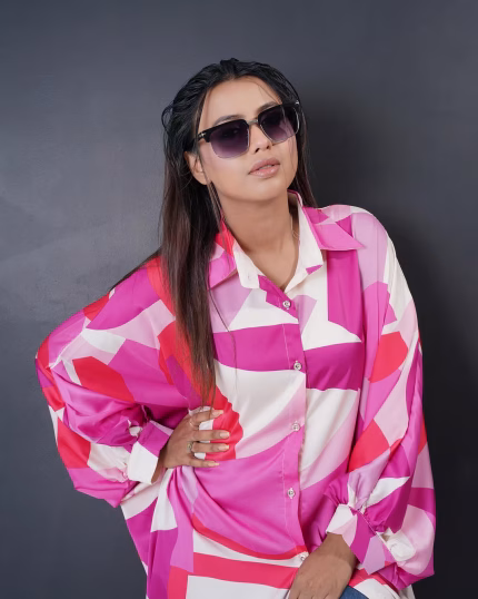 Imported Women's Silk Printed Top