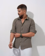 Men wearing imported slim fit formal shirt by Megamart