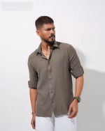 Men wearing imported slim fit formal shirt by Megamart